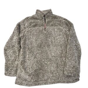 Alpine  Zip Up Sherpa Sweater‎ in Textured Gray Medium